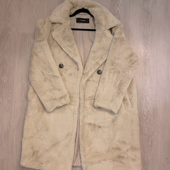 Vera Moda Faux Fur Oversized Teddy Coat - Picture 3 of 7